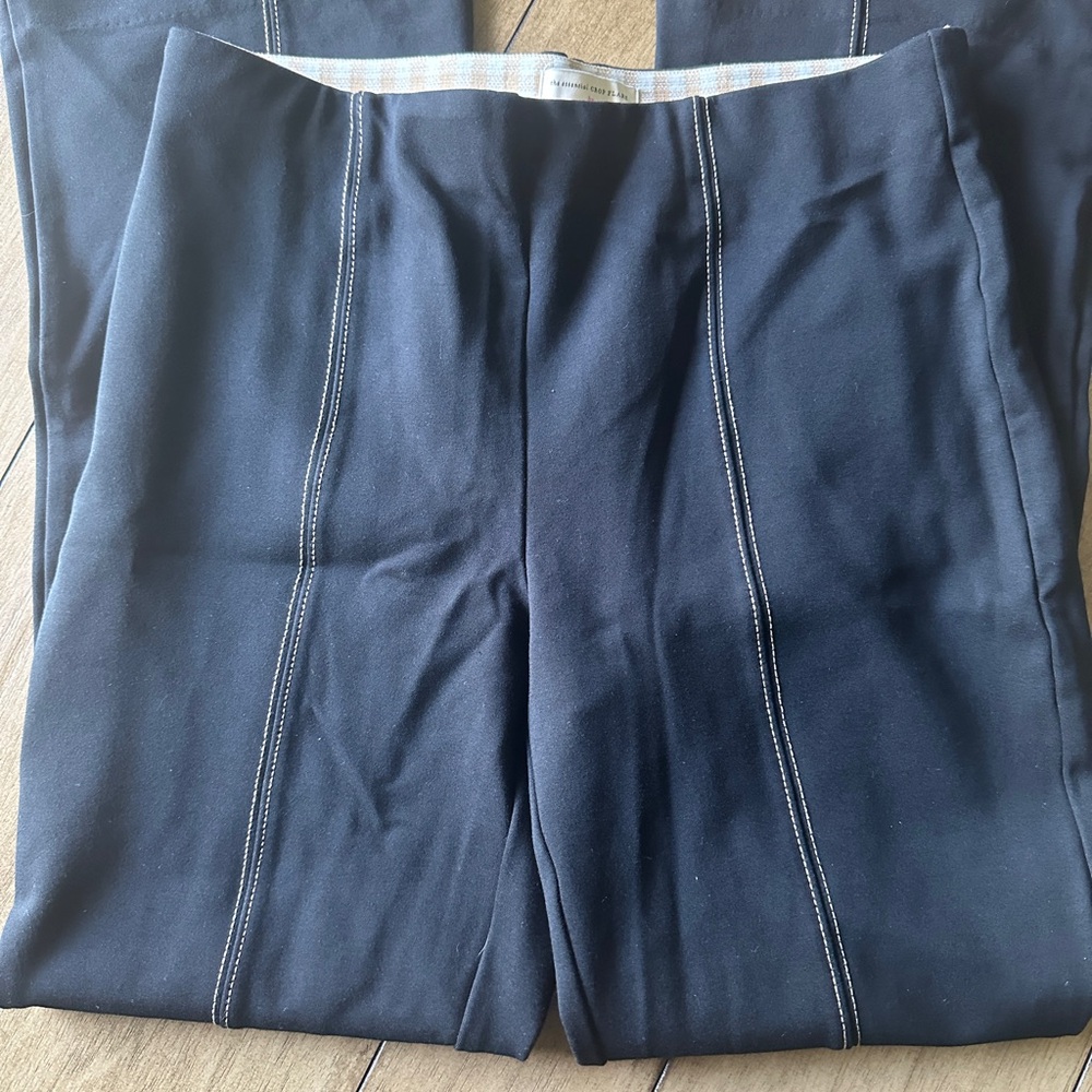 Anthropologie Size Small Black The Essential Crop Flare Trousers Career Office